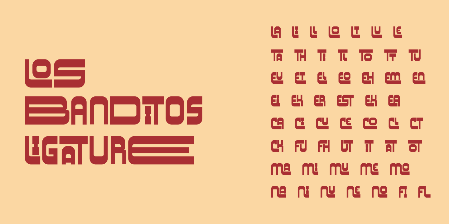 Przykład czcionki Los Banditos Serif
